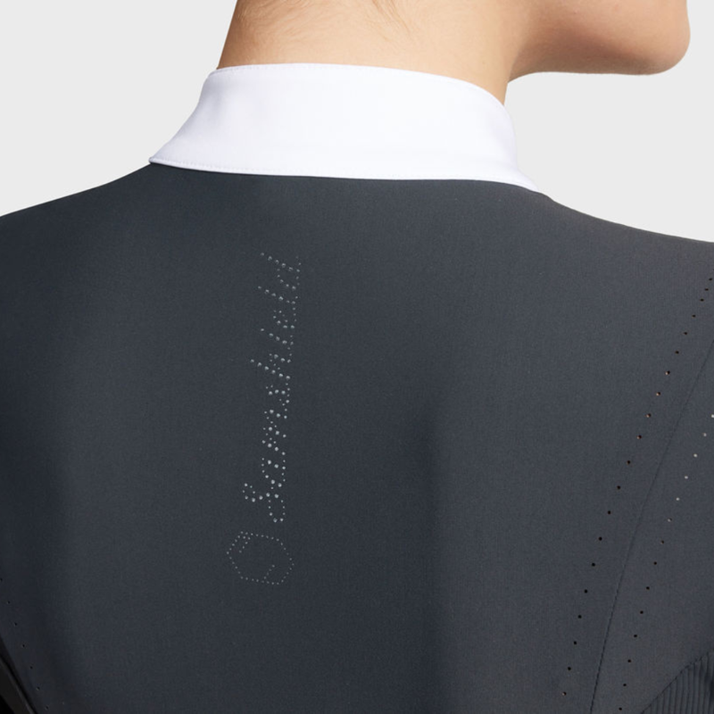 Samshield Ladies Ellen Short Sleeve Show Shirt Anthracite Texturized-1