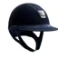 Samshield Miss Shield Shadowmatt/Alcantara Riding Hat Shell With Flower Swarovski Frontal Band Navy