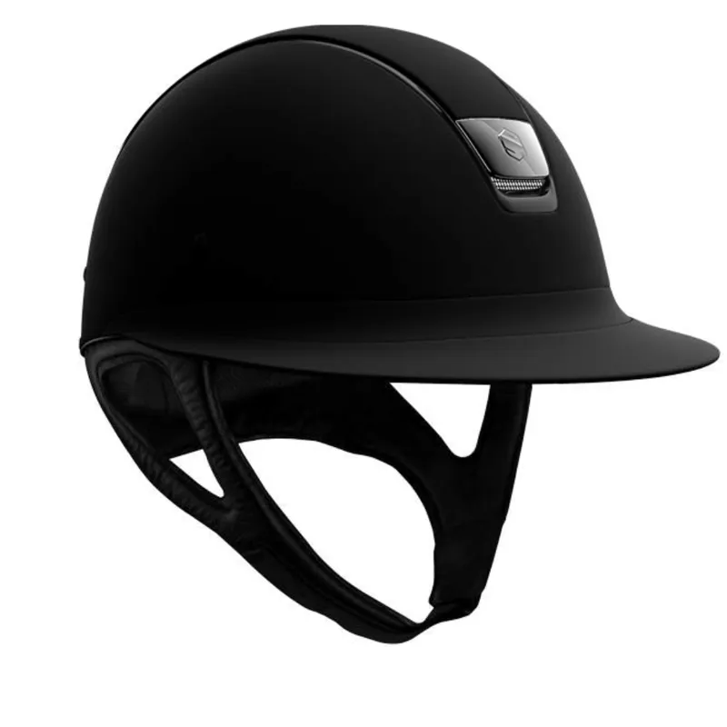 Samshield Miss Shield Shadowmatt Riding Hat Shell Black Chrome Trim and Blason Black