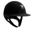 Samshield Miss Shield Shadowmatt Riding Hat Shell Black Chrome Trim and Blason Black