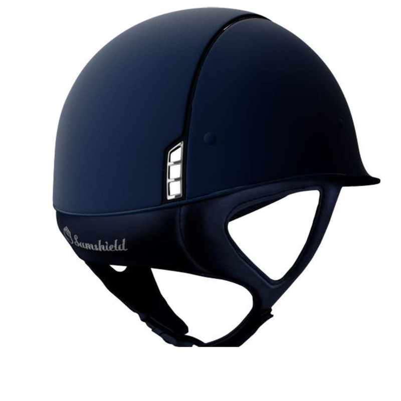 Samshield Shadowmatt Blue Riding Hat Shell With Crystal Fabric Blue Blason-1