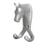 Perry Equestrian Horse Head Double Stable/Wall Hook in Silver