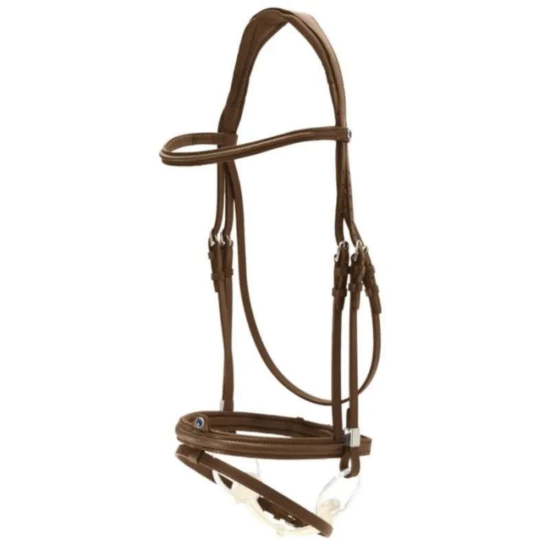 Stubben Snaffle Bridle Pro-Jump Combined Noseband Ebony