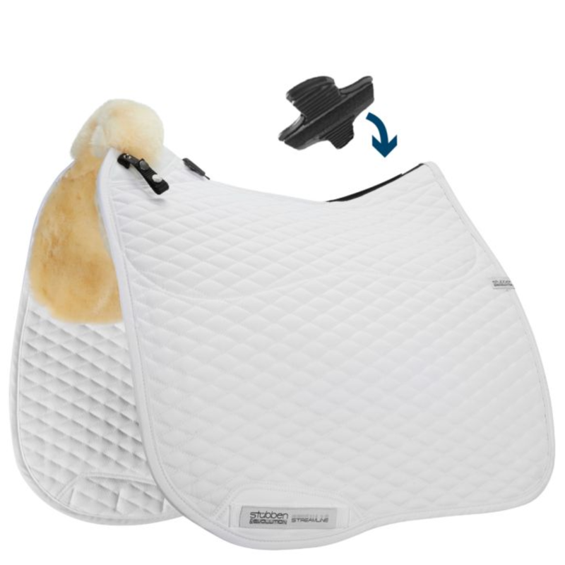 Stubben Streamline Lambswool Dressage Pad Large White-1