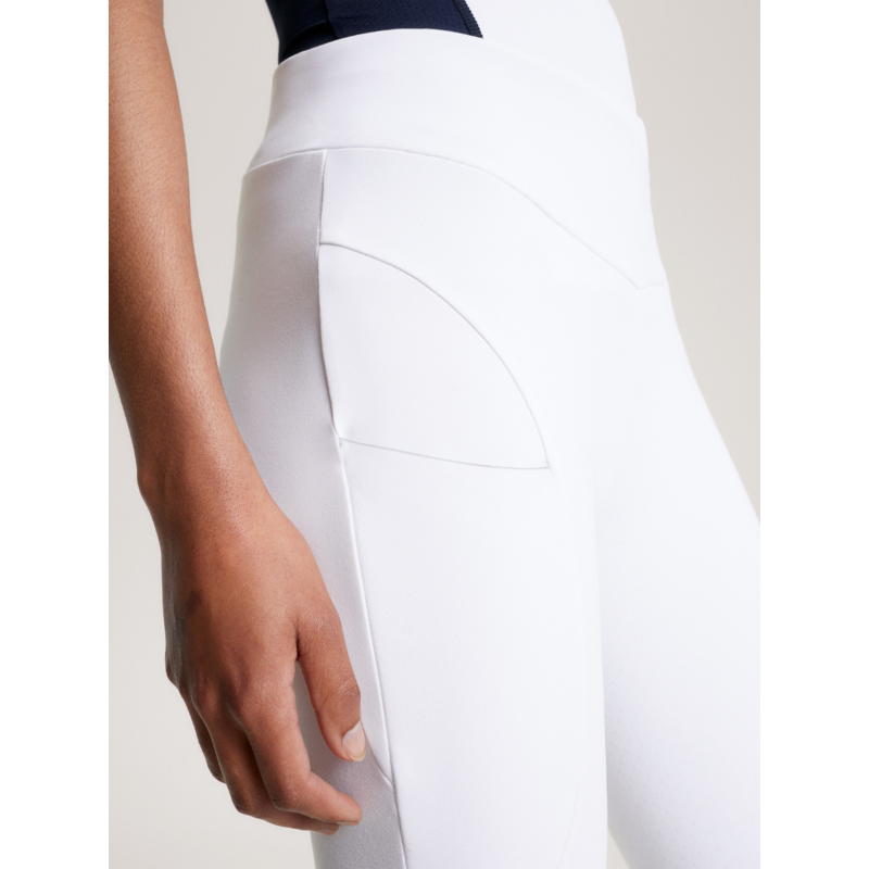 Tommy Equestrian Women's Elmira All-Year Full Grip Leggings TH Optic White-1