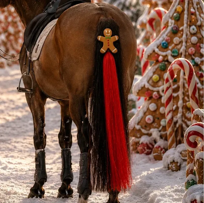 Equetech Gingerbread Man Tail Tassel in Tan-1