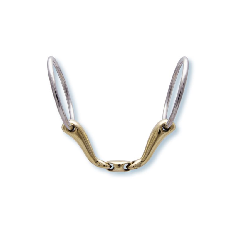 Stubben Quick Contact Loose Ring Snaffle Bit Double Broken-2