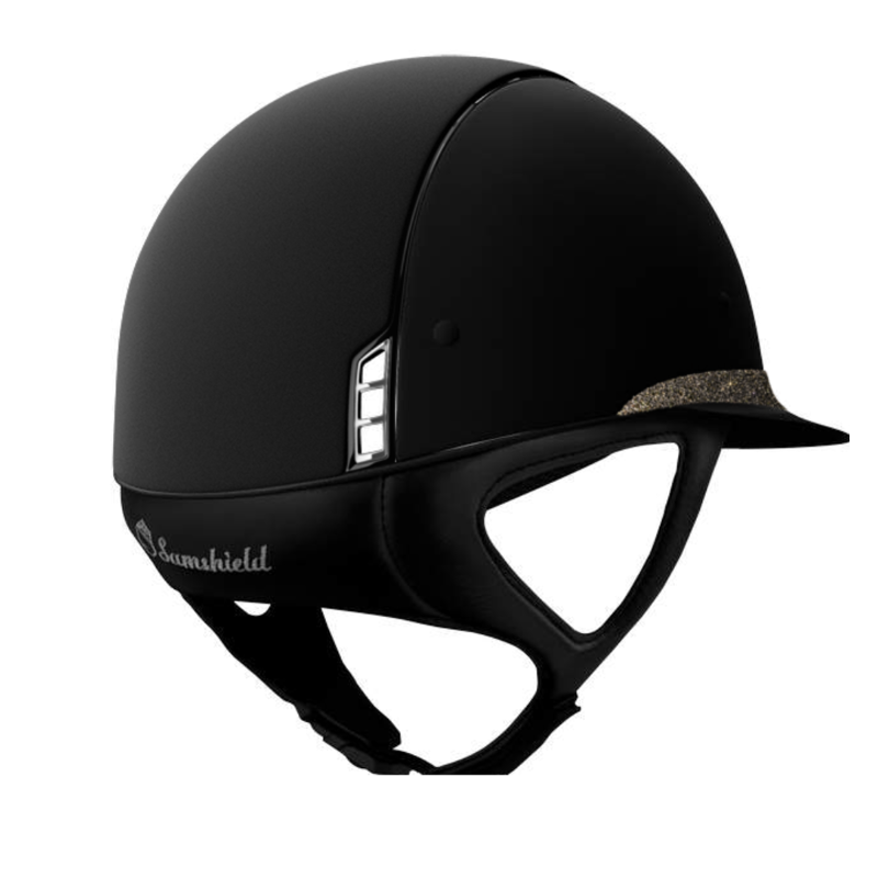 Samshield Miss Shield Black Shadowmatt Riding Hat Medium With Metal Eclipse-1