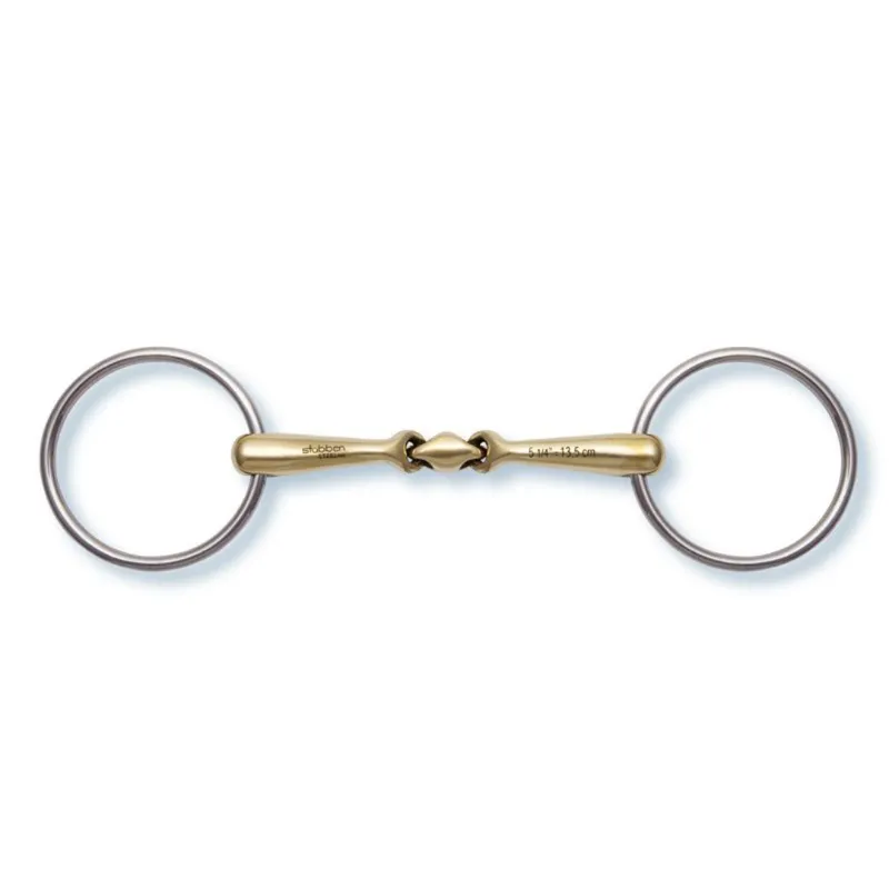 Stubben Quick Contact Loose Ring Snaffle Bit Double Broken