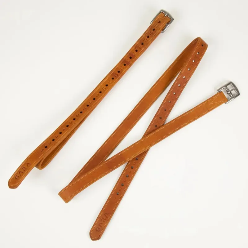 GARA Wrapped Stirrup Leathers Tan