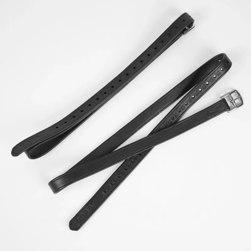 GARA Wrapped Stirrup Leathers Black