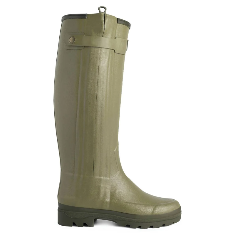 Le Chameau Women's Chasseur Neoprene Lined Wellington Boots Vert Vierzon-1
