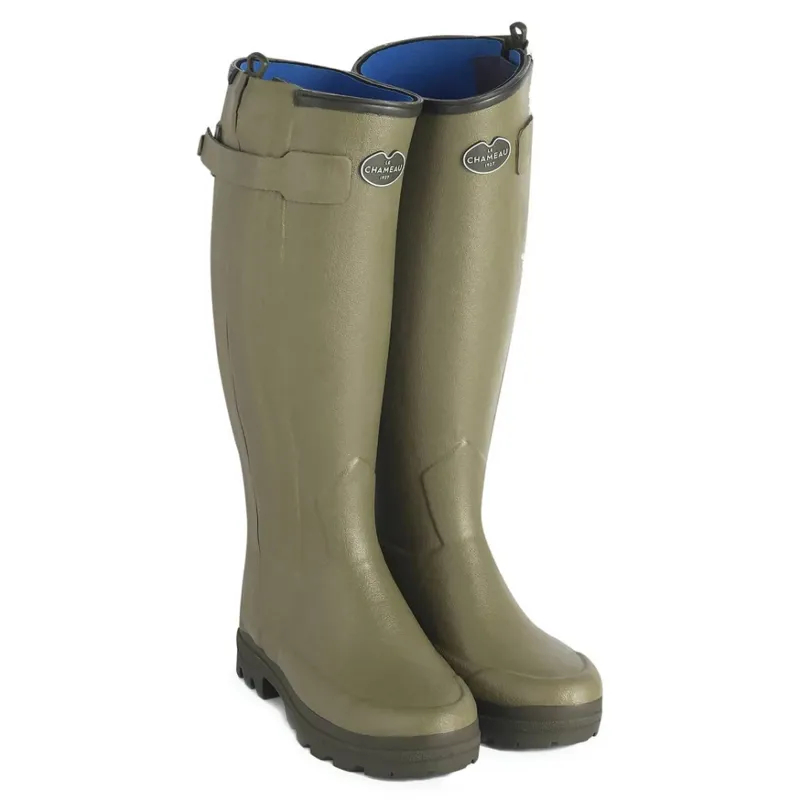 Le Chameau Women's Chasseur Neoprene Lined Wellington Boots Vert Vierzon